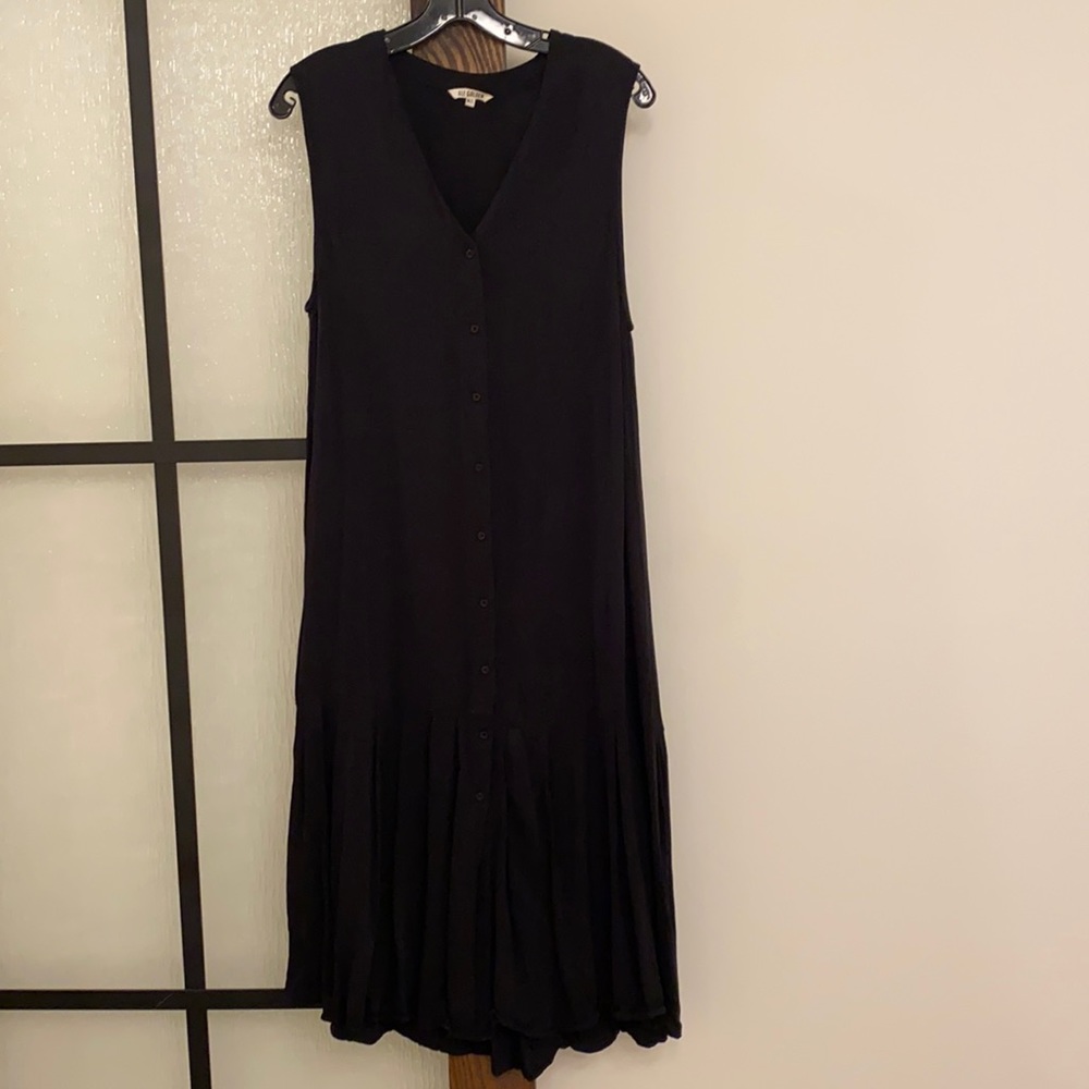 Ali Golden black drop waist dress